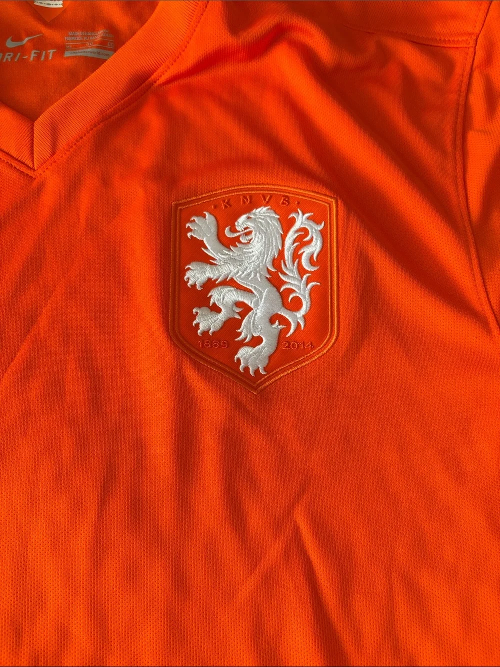 Nike Orange National Team Football Jersey with White Accents - Picture 4 of 5